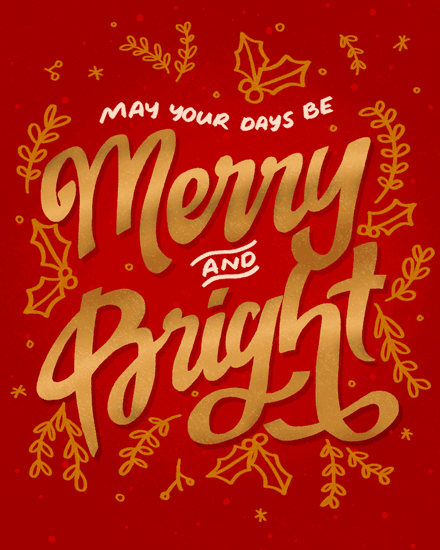 holiday season holiday card may your days be merry and bright