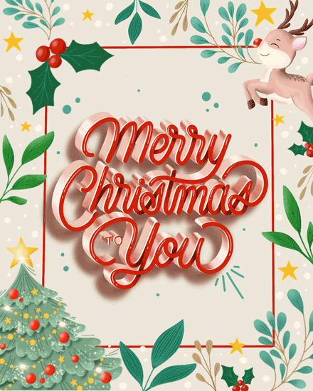 holiday season holiday card merry christmas to you