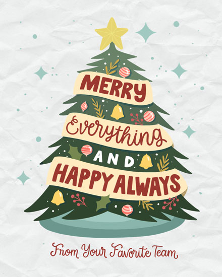 holiday season holiday card merry everything