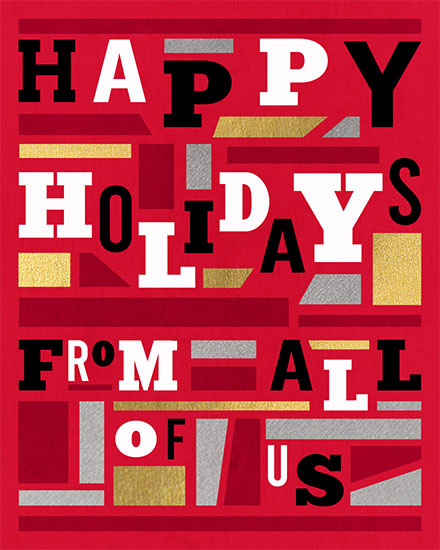 holiday season holiday card happy holidays from all of us mosaic