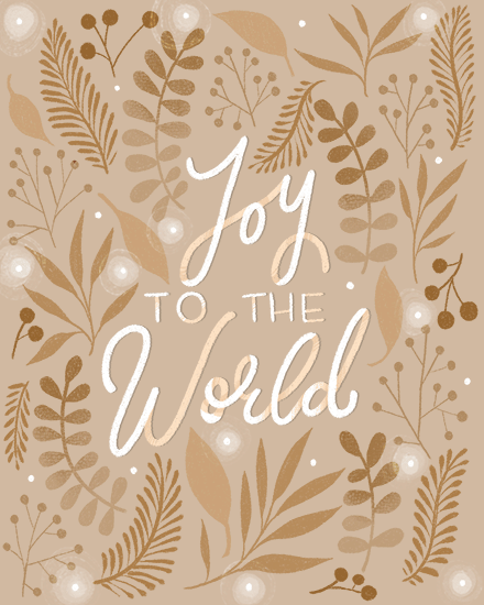 holiday season neutral joy to the world plants leaf leaves sparkle firefly lights