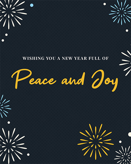 holiday season holiday card new year peace joy