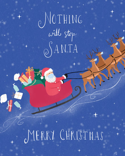 holiday season holiday card nothing will stop santa