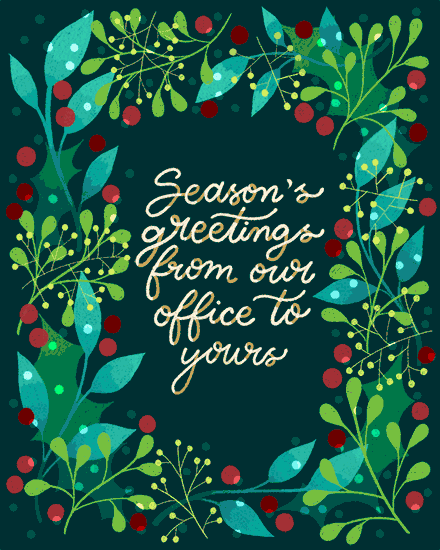 holiday season office plants
