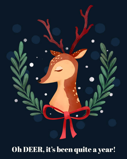 holiday season holiday card oh deer its been quite a year