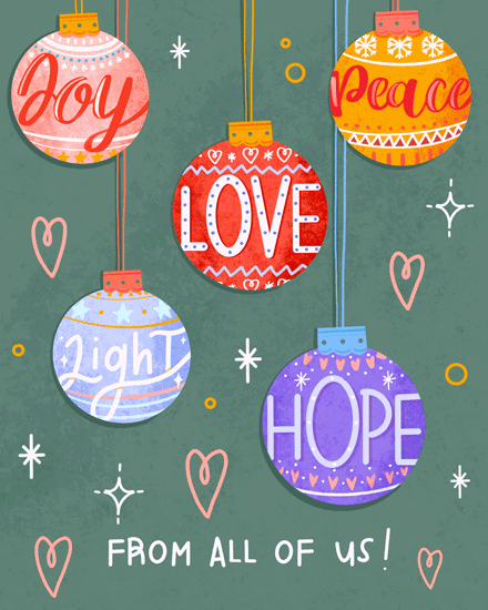 holiday holiday card ornaments