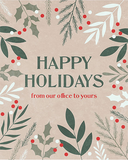 holiday season holiday card happy holidays from our office to yours