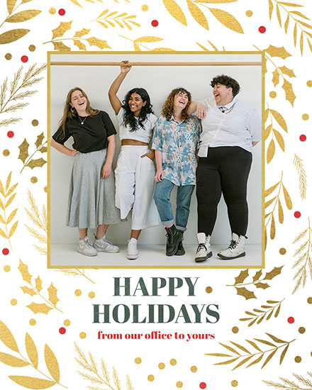 holiday season holiday photo template card happy holidays from our office to yours picture photo image