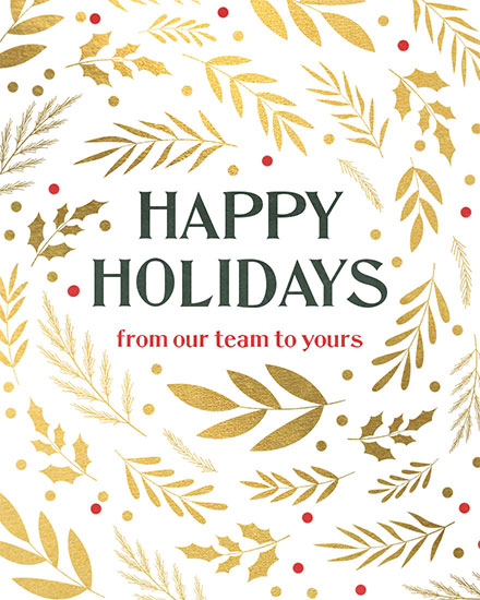 holiday season holiday card happy holidays from our team to yours