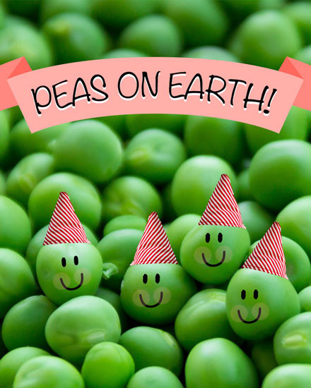 holiday season holiday card peas on earth picture photo image