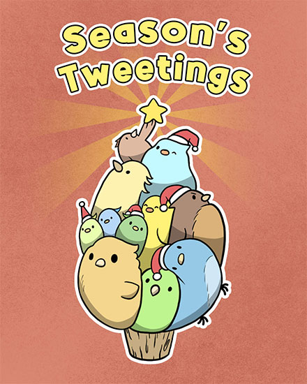 holiday season holiday card seasons tweetings bird tree