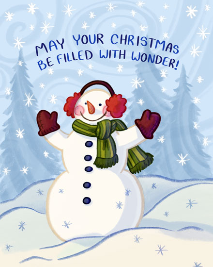 holiday season holiday card snowman