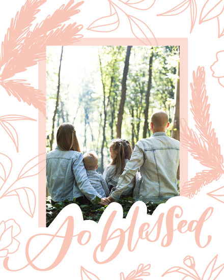 holiday season holiday card photo template so blessed picture photo image