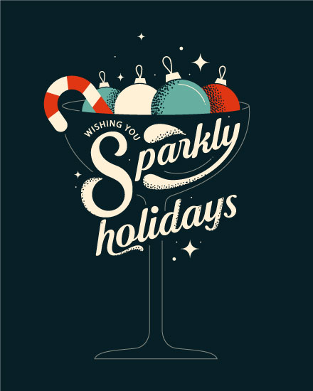 holiday season holiday card sparkly holiday ornaments