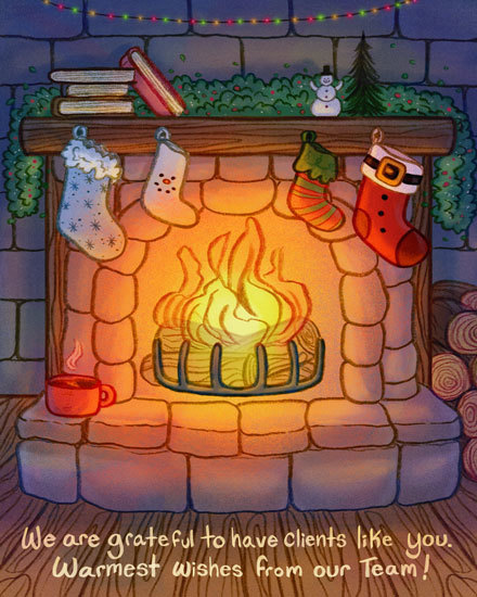 stockings fireplace holiday season socks snowman books woods