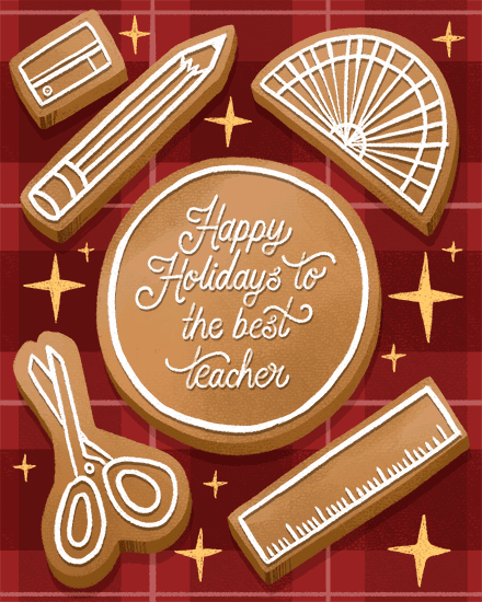 holiday season teacher cookies