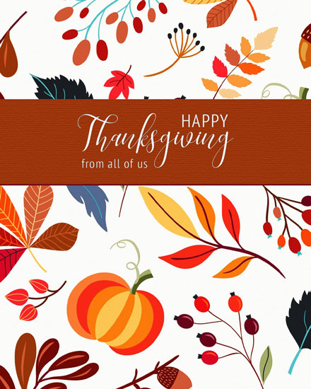thanksgiving card fall foliage