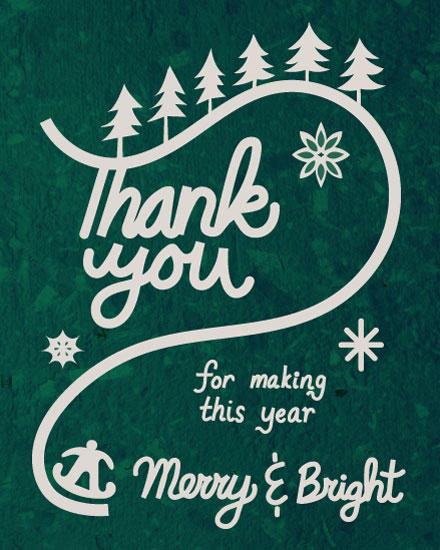 holiday season holiday card thank you for making this year merry and bright