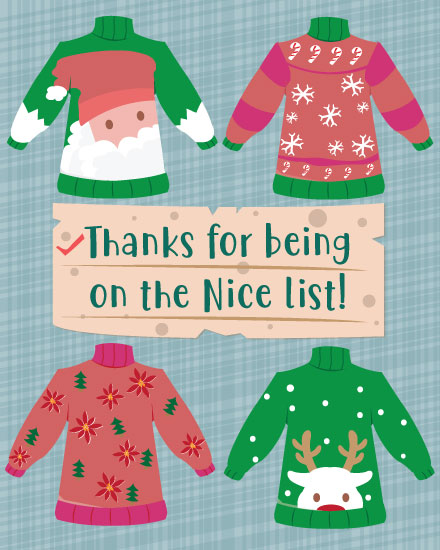 holiday season holiday card ugly sweaters jumpers