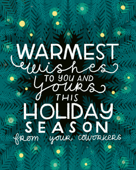 holiday season holiday card warmest wishes coworker