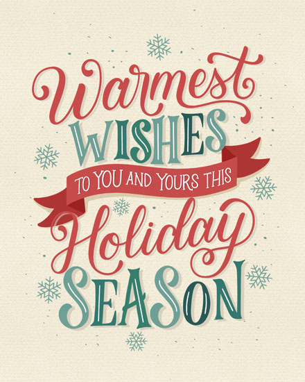 holiday season holiday card warmest wishes