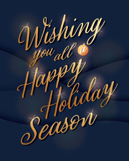 holiday card wishing you happy holiday season