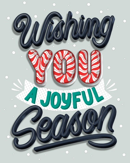 holiday season holiday card wishing you joyful season