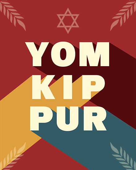 jewish holidays yom kippur shadow star of david leaves
