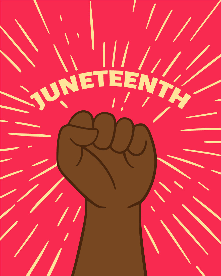 juneteenth card fist