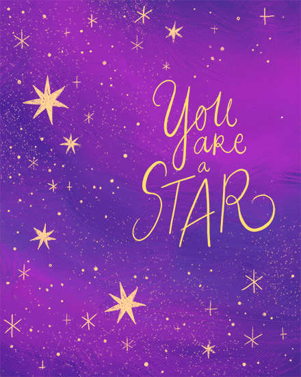 just because card stars sky space