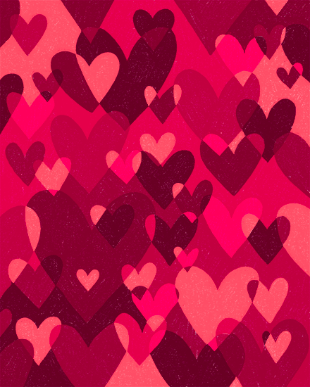 love hearts abstract pink red