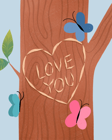 love tree butterflies tree 