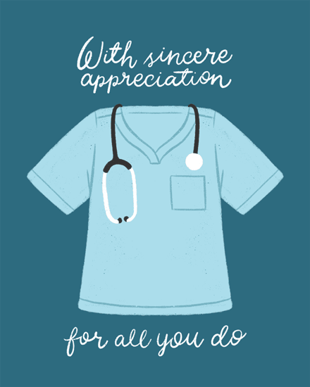 medical professional appreciation scrubs sincere appreciation