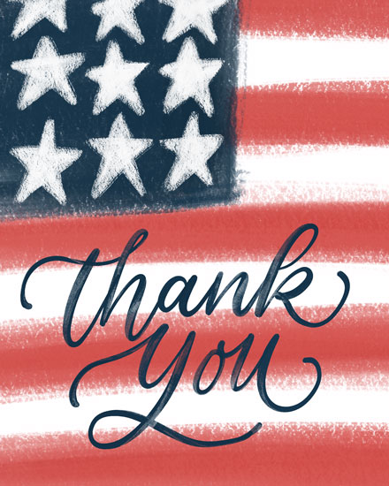 military appreciation card thank you american flag
