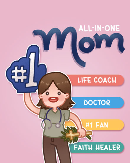 mother's day mothers day card all in one