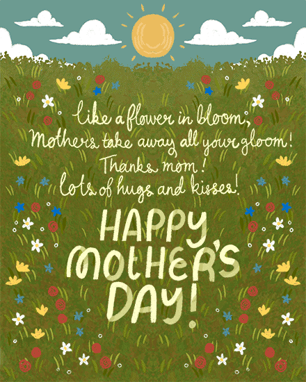 mother's day mothers day card garden