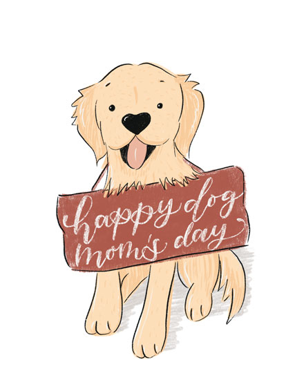 mother's day mothers day card dog mama day golden retriever labrador