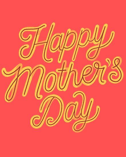 mother's day simple lettering
