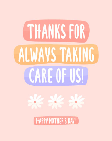 mother's day mothers day card thanks
