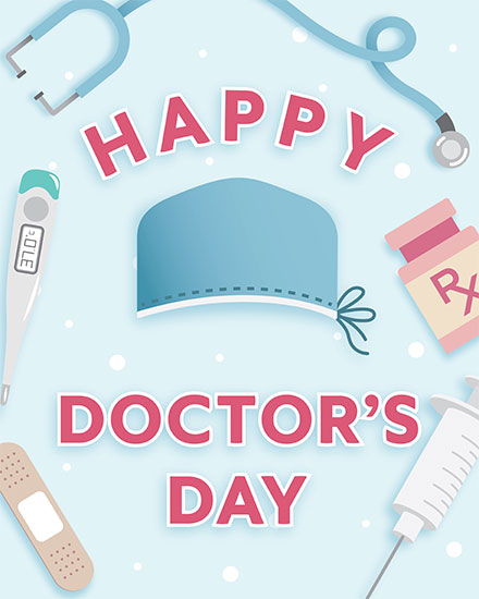 doctor bandaid syringe prescription stethoscope thermometer national doctors' day  medical professional appreciation