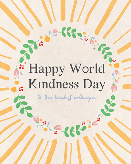 miscellaneous card kindest colleague World Kindness Day