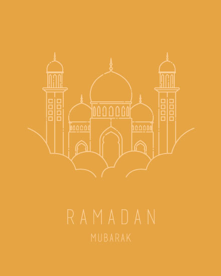 muslim holidays card ramadan mubarak temple mosque