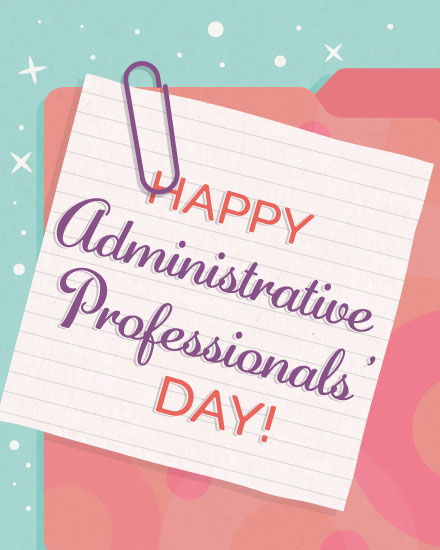 administrative professionals' day admin day card manila folder