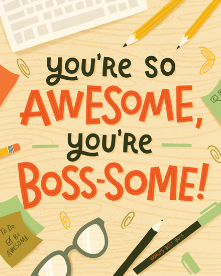 boss's day boss day card awesome boss some