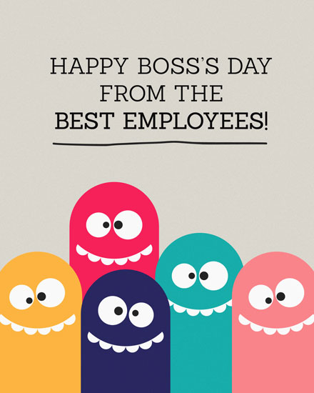 boss's day boss day card from the best employees