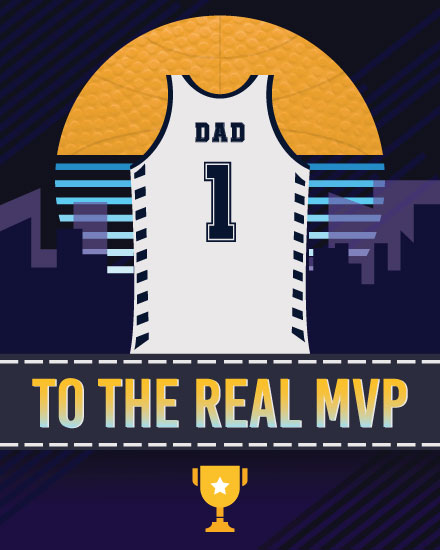 father's day fathers day card to the real mvp basketball jersey