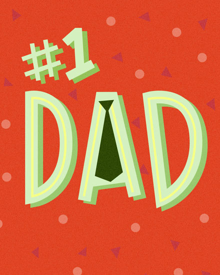 father's day fathers day card number one dad