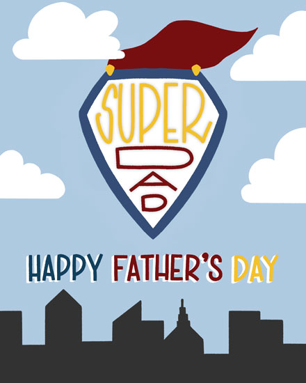father's day fathers day card super dad superhero avenger marvel dc