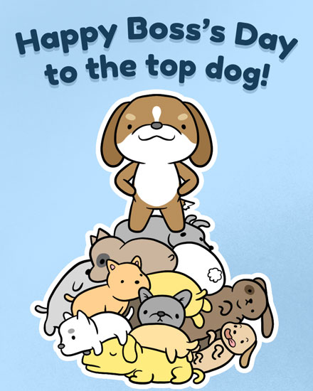 boss's day boss day card top dog