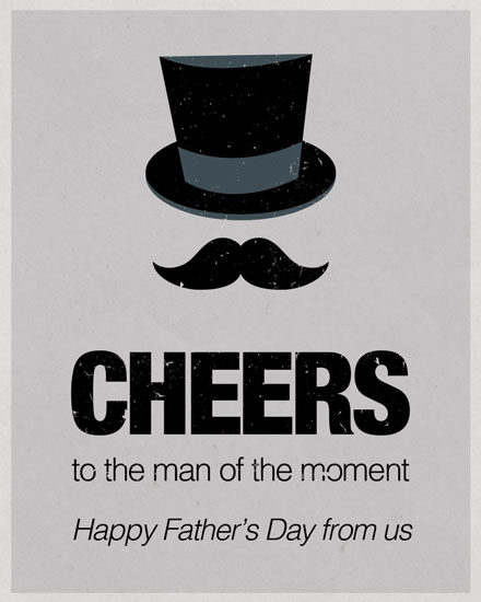 father's day card top hat gentleman